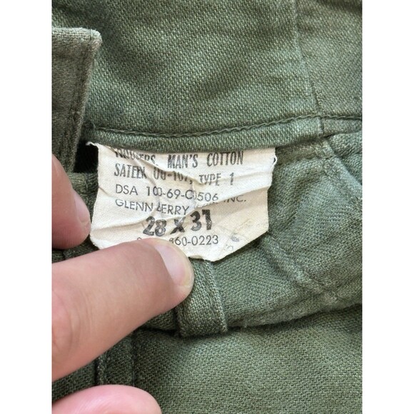 Vintage 60’s OG 107 Type 1 Vietnam Era US Army Pants By Glenn Barry - Picture 3 of 3